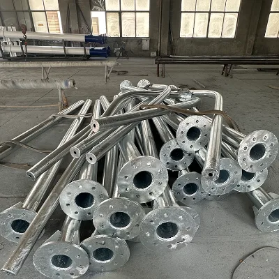 Outdoor Conch Arm Street Light Pole 15 Meters Explosion-proof Galvanized Street Lamp Pole