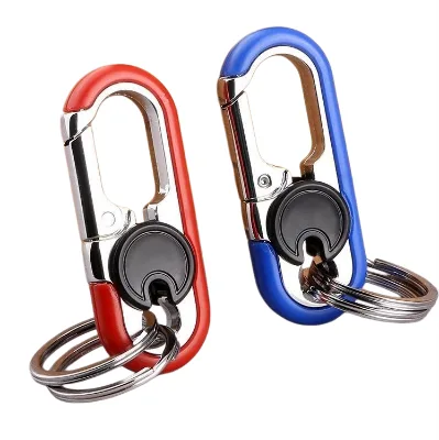 Hot Sale Business Gift 2 Pieces Zinc Alloy Mini Carabiner Keychain