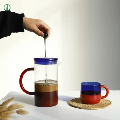 Dishwasher Available Borosilicate Glass Coffee Tools Home Hotel French Press Minimalist Glass Coffee Press Filter Coffee Maker