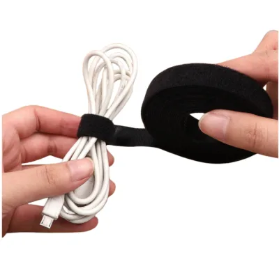 1.5cm Wide Nylon Colorful Fixing Hook and Loop Tape for Cable Organiser Retaining Straps