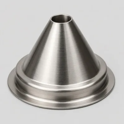 SUS304 Flanged Step Conical Shell Stainless Steel Hopper Cover Ribbon Mixer Discharge Valve Anti-blockage Dust Leak Proof Parts