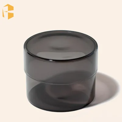 Fubei Living Heatproof Spray Colored Matte / Glossy / Transparent Finish Borosilicate Glass Candle Jars with Lids,