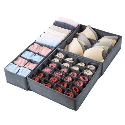 Best Price Washable PP Board 4 Pack Underwear Bra Tie and Sock Storage Organizer for Closet
