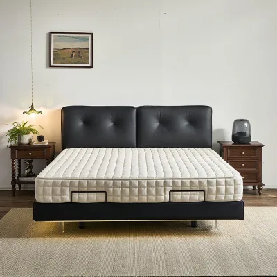 Head and Foot Adjustable King Size Bed Manufacturer with LED Night Light, Okin Adjustable King Size Bed,