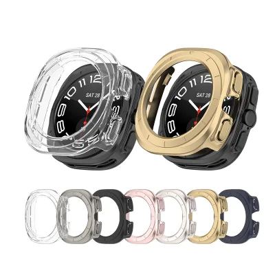 New Hollow Out 47mm PC Case for Samsung Watch 7 Ultra Clear 40mm 44mm Protective Cover Watch Case for Samsung Galaxy Watch 7