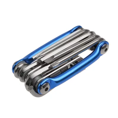 Wholesale Bicycle Repair Tools 11 in 1 Cr-Mo Metallic Bike Multi-Function Mini Pocket Tools Ultralight Set Kit