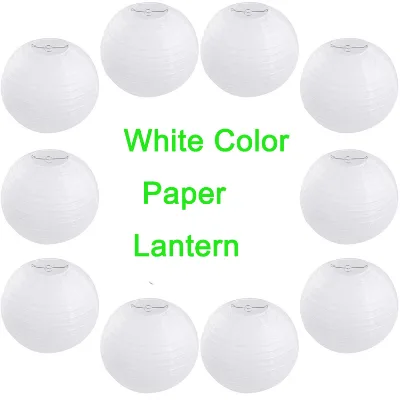 Paper Handmade  White  Lantern for  Wedding Decoration, and Festival Decoration
