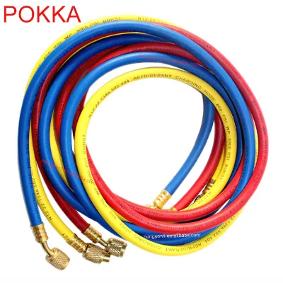 POKKA 1.5 Meter Charging Horse AC Universal Refrigerant Charging Hose Manifold Gauge Charging Hose R134A