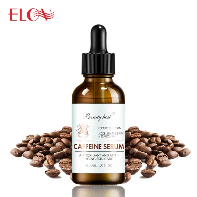 Private Label Organic Caffeine Eye Serum Fade Dark Circles Anti-Aging Anti-Wrinkle Caffeine Facial Serum