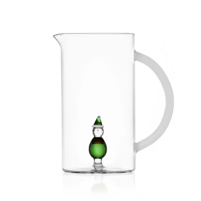 Custom Hand Made Borosilicate Glass Carafe Custom Made clear Glass Carafe with 3d Animal Pattern