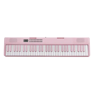 BDMUSIC Black/White Foldable 61-Keys Electronic Keyboard with Built-In Speaker and 200 Rhythms for Students & Beginners