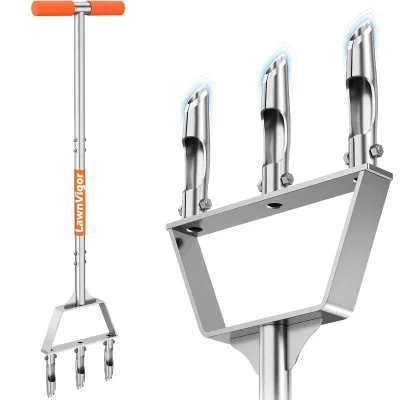 Manual Lawn Aerator Spike Tool Heavy Duty Soil Aerator for Grass Lawn Yard Garden Lawn Care