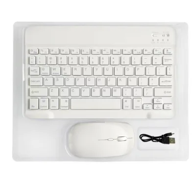 Hot Sales USB Interface Wireless Keyboard and Mouse Compatible with BT IOS Android iPad for Tablet PC and Phone