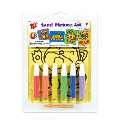OEM Customized Sand Picture Design Non-toxic 6 Colors Sand Paints Educational DIY Sand Art Painting for Kids Children Artists