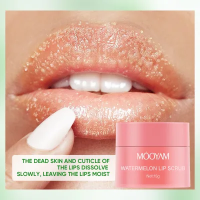 Private Label OEM Watermelon Lip Scrub Moisturizing Gentle Removes Dead Skin Reduces Lip Wrinkles Brightens Lip Balm