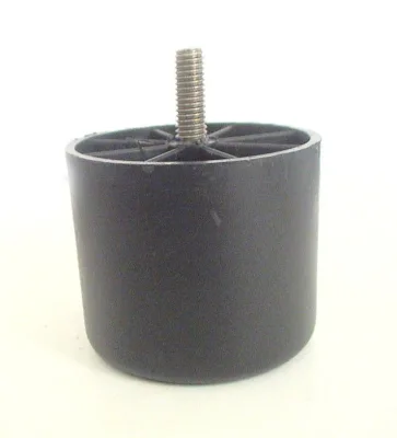 61mm Diameter Black Plastic Furniture Adjustable Table Sofa Leg