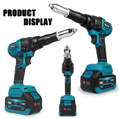 Factory Direct Hot Selling 18-21V Brushless Rivet Gun Compatible With Lithium Battery Blind Rivet Handheld Riveting Tool