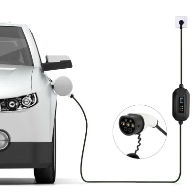 OEM EV Portable Charge Station Fisher 16A 3.5kw Portable Ev Charging Box with Type2 Plug Cable