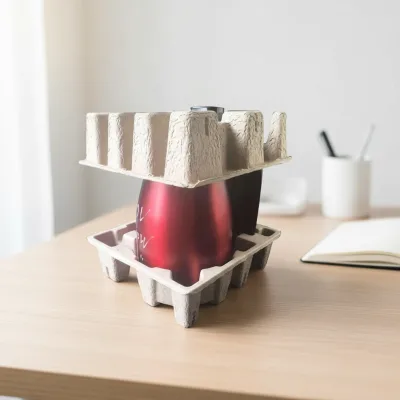 Custom Packaging Compostable Molded Paper Pulp Product Packaging Recyclable Brand Packaging Pulp Insert for Kettle