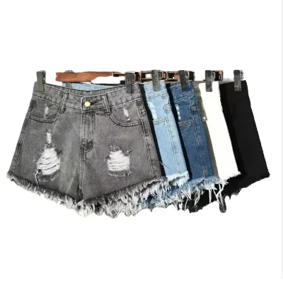 Wholesale Large Size Women's Stretch Jeans Shorts Breathable Vintage Style Hot Pattern for Summer Plus Girls LadiesMixed Styles