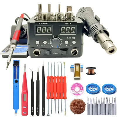 Cross-border Hot-Air Soldering Station 8582D Dual-Display Automatic-Sleep Digital Display Ceramic Heating Core Station