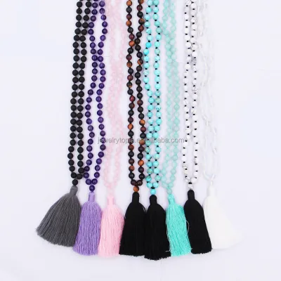 100% Handmade Classic Quartz Beads Meditation Breathing Beaded Bracelet Necklace Jewelry