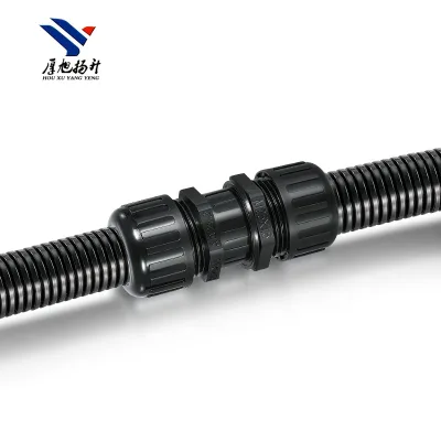 Plastic Corrugated Pipe Joint Hose Docking Joint Rubber Two-way Quick Insert Corrugated Pipe Docking