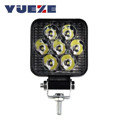 2.5inch 21W 7LED Mini Square LED Work Light Off Road Auxiliary Modified Headlights Spotlights Flood Spot Lamp for Car Truck SUV
