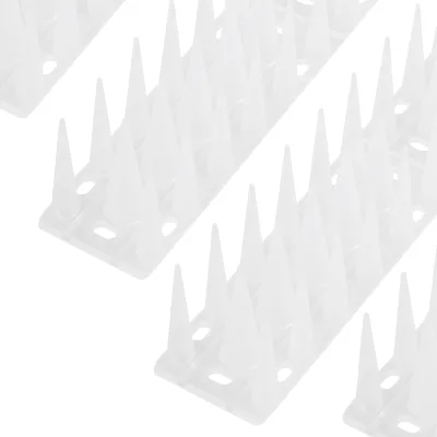 Bird Spikes for Pigeon Woodpecker Crow, Outdoor Use for Balcony Patio Window, Easy to Install, Frosted White, Covers 8.3 Feet
