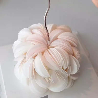 Internet Celebrity Waxy Paper Ware Sticky Rice Paper Flower Sweet Style Atmosphere Memorial Day Petal Birthday Cake Decoration