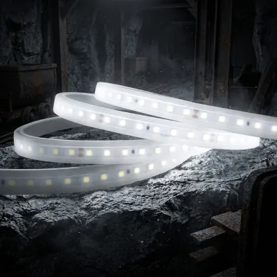 Mining Strip 24V 10W 120LEDs SMD 5050 LED Strip Light CRI 80 High Brightness Indoor Use Flexible IP67 Waterproof 12mm