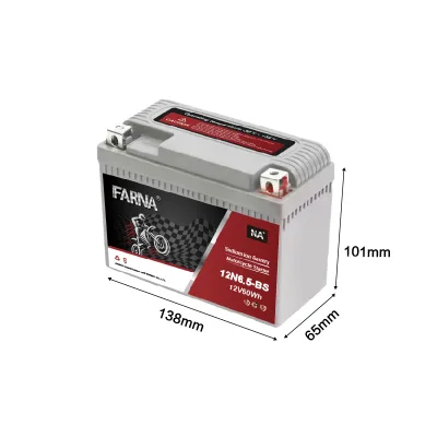 Free Shipping Colorful Gray Case 12n6.5l 5AH Low Temperature Starting Sodium Ion Battery 60Wh MF Motorcycle Battery