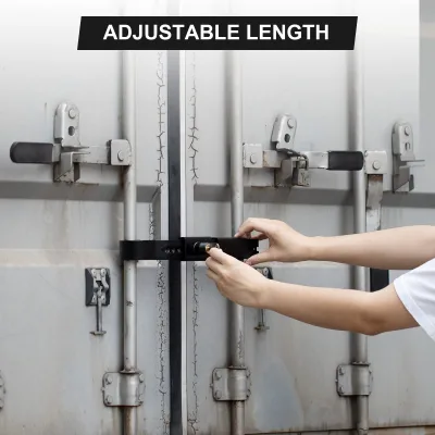 Steel Cargo Door Lock Transport Container Lock Truck Accessories Upgrade New Curved Handle with Hole Rubber Protector