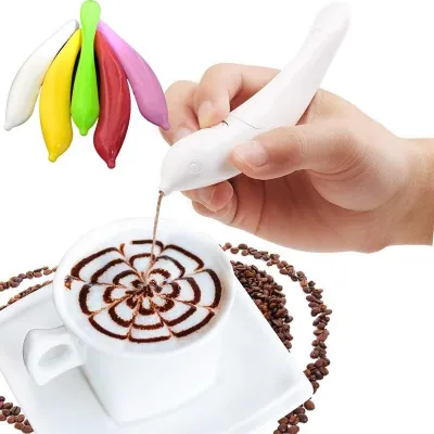 Coffee Tools Electrical Latte Art Pen Cake Spice Pen Cake Decoration Coffee Carving Pen Baking Pastry Tools