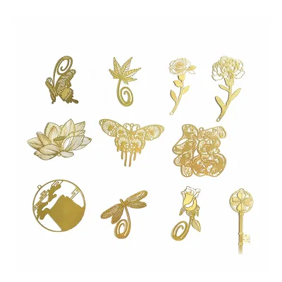 Promotional Metal Book Mark High Quality Customised Bookmark Pressed Flower Bookmark
