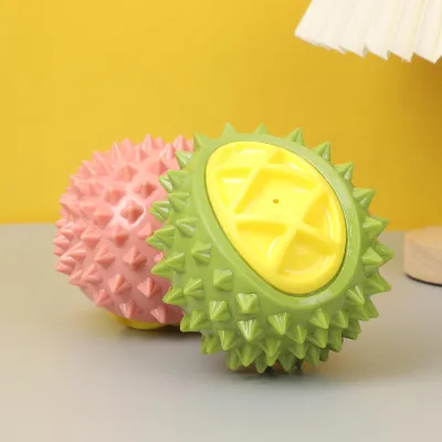 Pet Vocal Gnawing Toy Dog Grinding Tooth Cleaning Toy Pet Bite-resistant Durian Shaped Toy