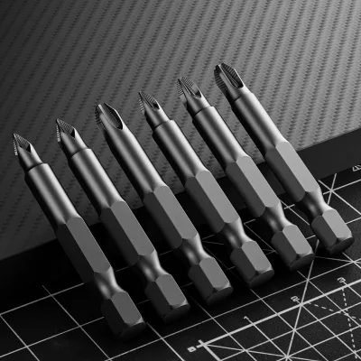 JAKEMY JM04 Long Magnetic Anti Slip Screwdriver Bits 6 Pcs S2 Steel Phillips Pozidriv Stripped Screw Extractor