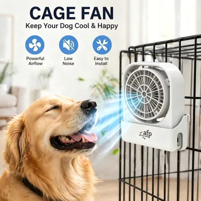 USB Charging Silent Pet Cage Fan Summer Cooling Ventilation Fan for Dog Cat Crate Deodorization Heat Dissipation Pet Accessories