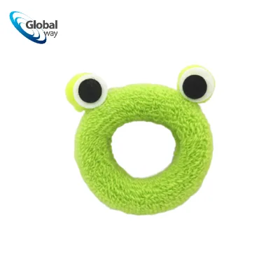 Frog Towel Ring Hair Scrunchie - Thickened Elastic Hair Tie for Bun, Seamless High-Stretch Hair Band