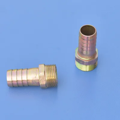 Galvanized Male Thread Barbed Hose Nipple Fuel Pipe Connector for Fuel Dispenser Tank Truck