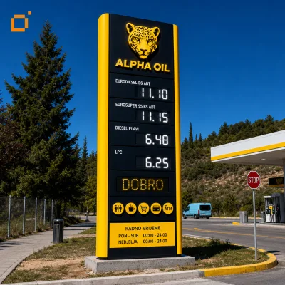 Custom Pylon Sign Outdoor Waterproof 3D Channel Letter Illuminated Totem Sign for Motels Along Highway Roadside Brand Visibility