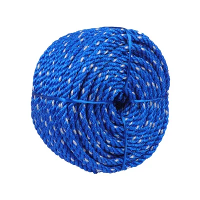 High Strength Flexible 3 Strand 660 Meter 100% Virgin PE HDPE Rope Blue 4 Strand Polyethylene Sizes 4MM 5MM 10MM 12MM 14MM 16MM