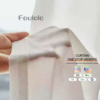 Manufacturer's Best-selling and Cheap Engineering Polyester Sheer Curtain Fabric