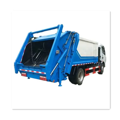 6cbm Dongfeng 4x2 Bin Lifter Garbage Compactor Truck 6t Rear Swing Arm Garbage Compactor Truck for Sale