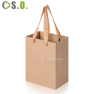 Eco Friendly Customize Craft Paper Bag Custom Your Own logo Gift Kraft Paper Bags With Handle