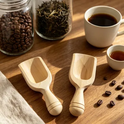 Wholesale Wooden Shovel Spoon for Coffe Bean Tea Bath Salt Sugar Spoon for Home Coffee Bean Measuring Spoon