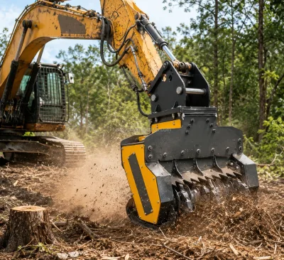 Heavy Duty Hydraulic Pressure Forestry Mulcher 2- 40 Tons Excavator Attachment Grass Cutter Brush Cutter/flail Mower for Sale