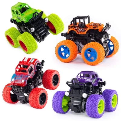 Wholesale 4WD Plastic Mini Drift Off Road Climbing Car Toy Truck Crawler Dual Friction Stunt Vehicle for Kids