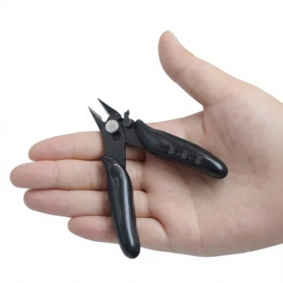 Manganese Steel Mini Oblique Mouth Lock Model Cutting Pliers DIY Needle-Nose Sheet-Metal Jewelry-Making Pliers Black for
