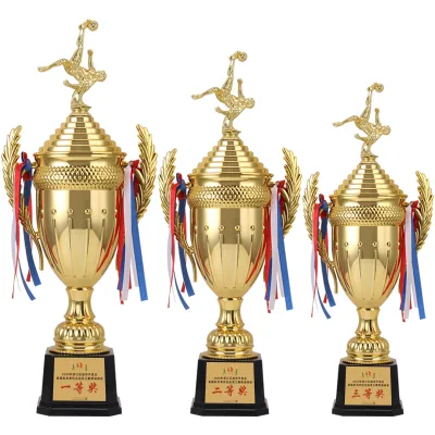 Classic Plastic Trophy YiWu JinZun Factory Custom Letters Base Sport Soccer Trophy